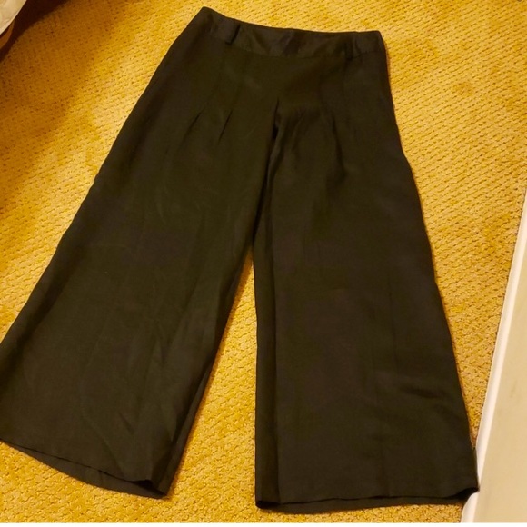 Elie Tahari Wide Leg black Linen Palazzo Pants 6 - Picture 1 of 8